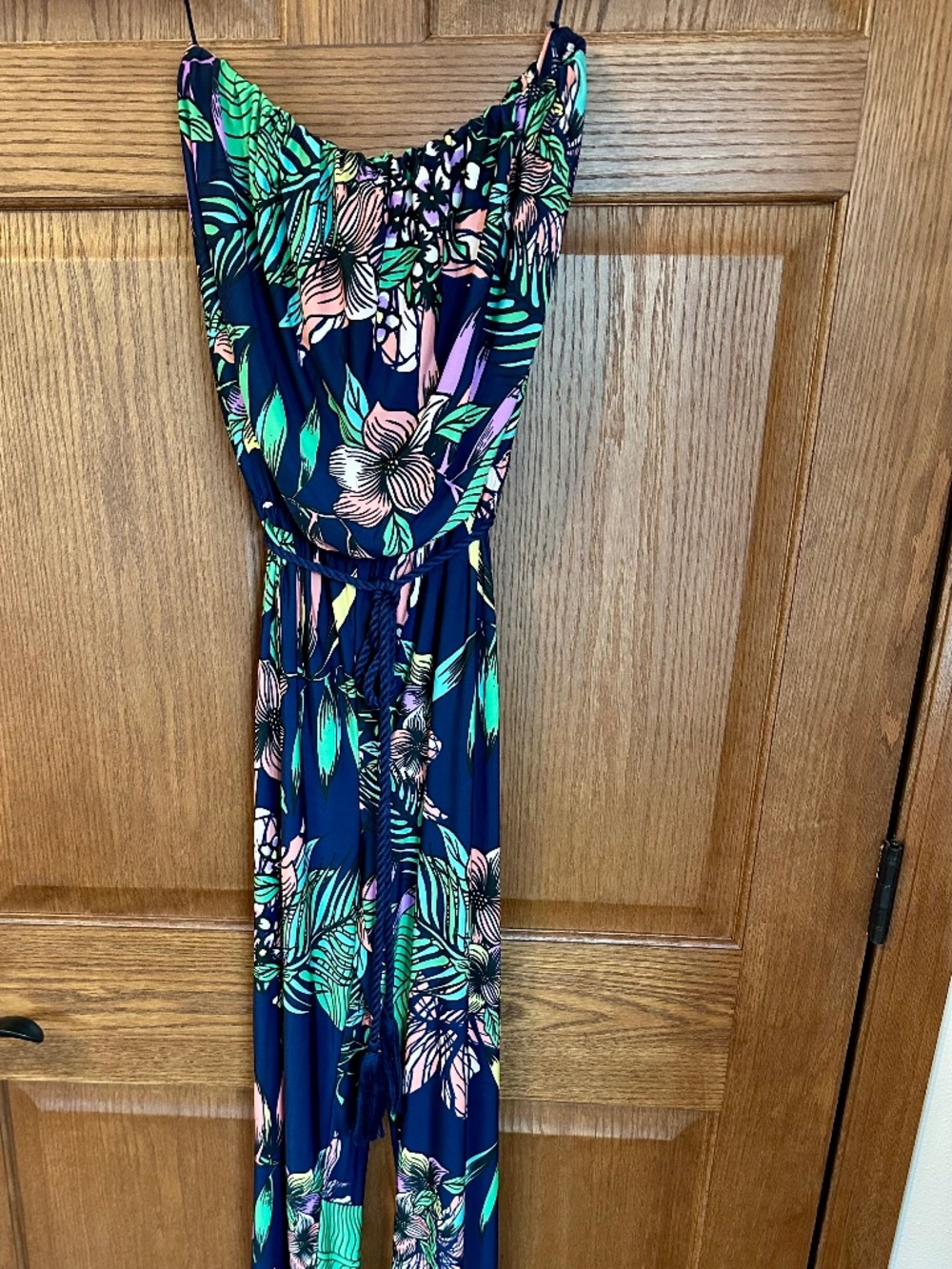 Sandiva Floral Strapless Jumpsuit size small